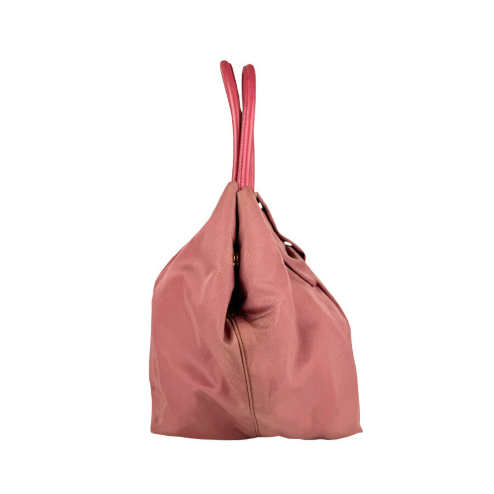 Prada bow Pink handbag Bow handles signature Tessuto Tote